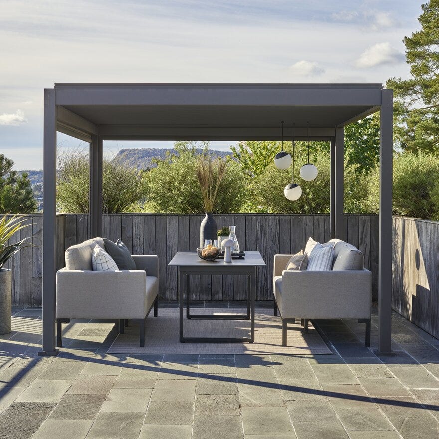RISØR Pergola 300x400 cm i Svart
