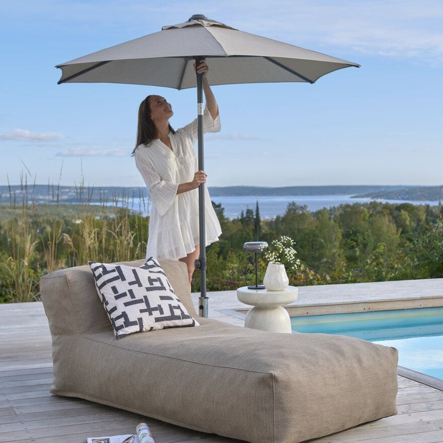 Hartman SOLAR EASY UP Parasoll Ø200 cm i Beige/natur
