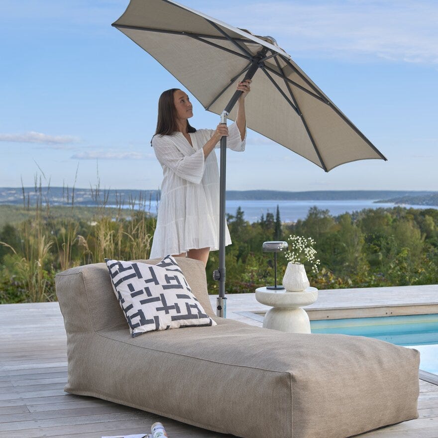 Hartman SOLAR EASY UP Parasoll Ø200 cm i Beige/natur