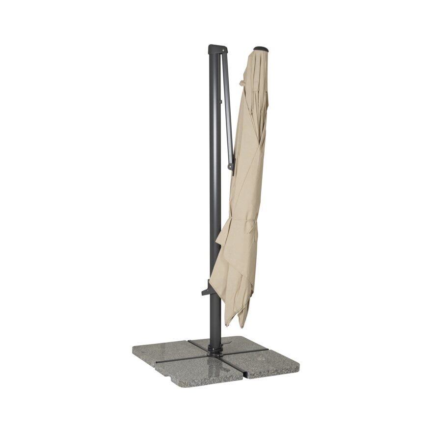Hartman SOLAR FLEX Sideparasoll 300x300 cm i Beige/natur