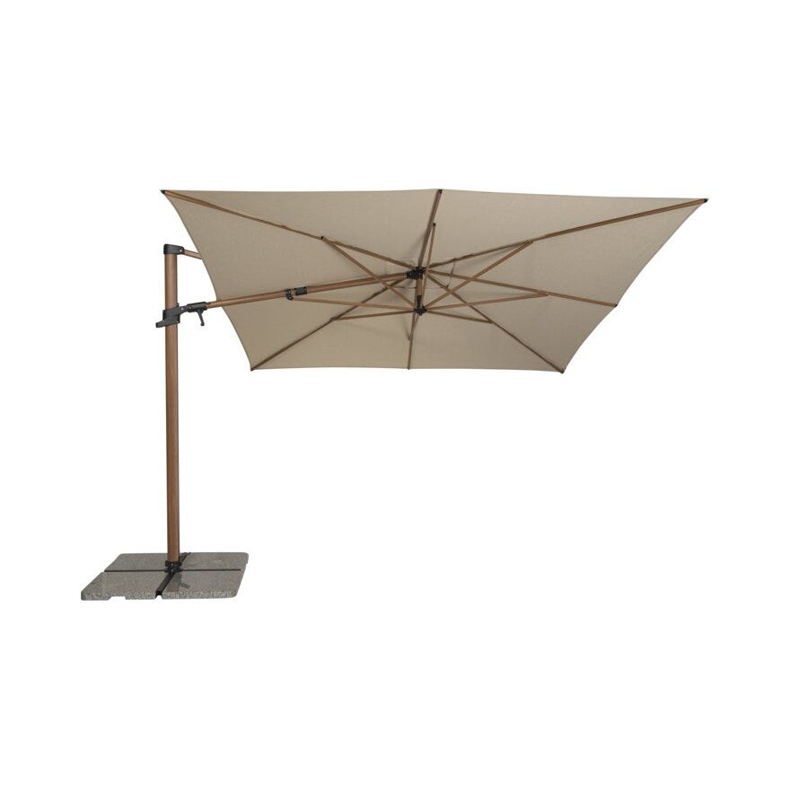 Hartman SOLAR FLEX Sideparasoll 300x300 cm i Beige/natur