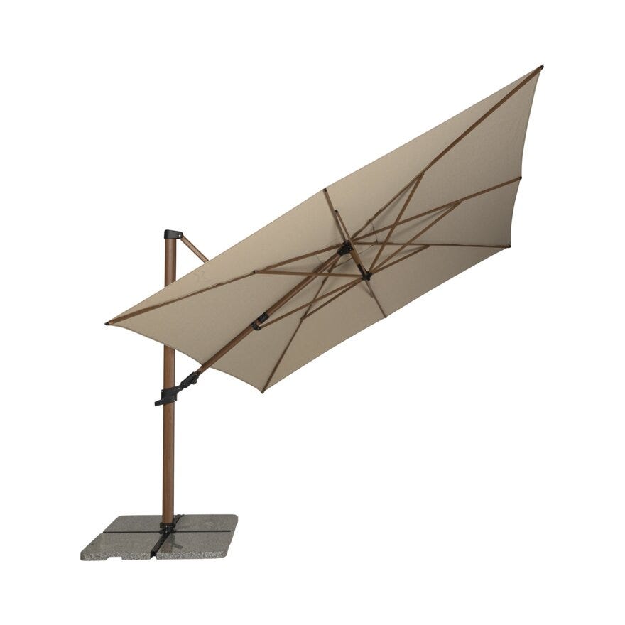 Hartman SOLAR FLEX Sideparasoll 300x300 cm i Beige/natur