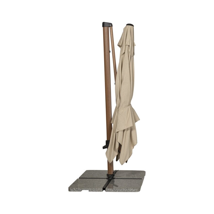 Hartman SOLAR FLEX Sideparasoll 300x300 cm i Beige/natur
