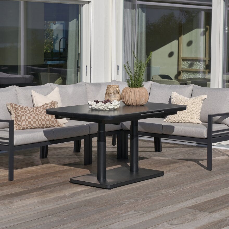 VARA Sofabord 90x140/180 cm i Svart