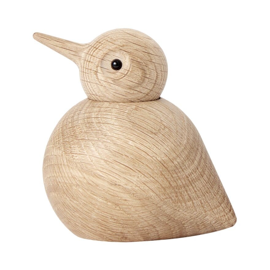 Andersen BIRDIE Figur Ø9 cm i Beige/natur