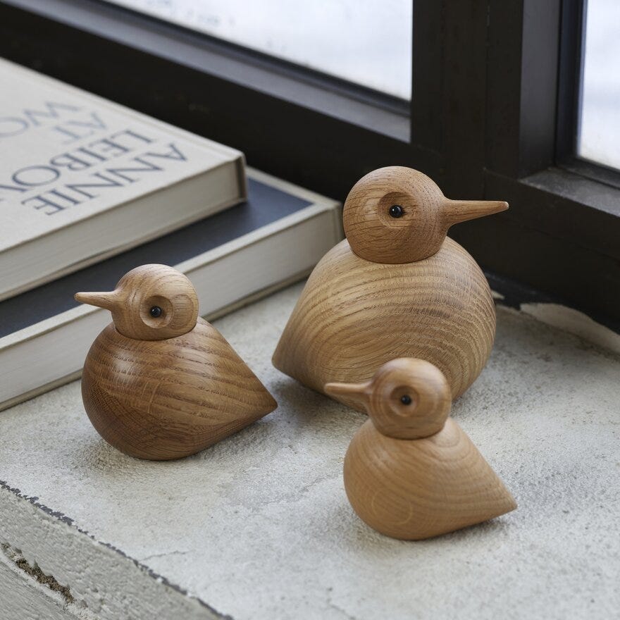 Andersen BIRDIE Figur Ø7 cm i Beige/natur