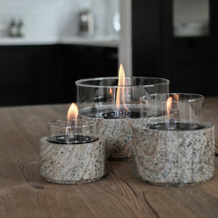 TenderFlame SLATE BY HALVOR BAKKE Bordlykt Ø10.8 cm i Grå designet av Halvor Bakke