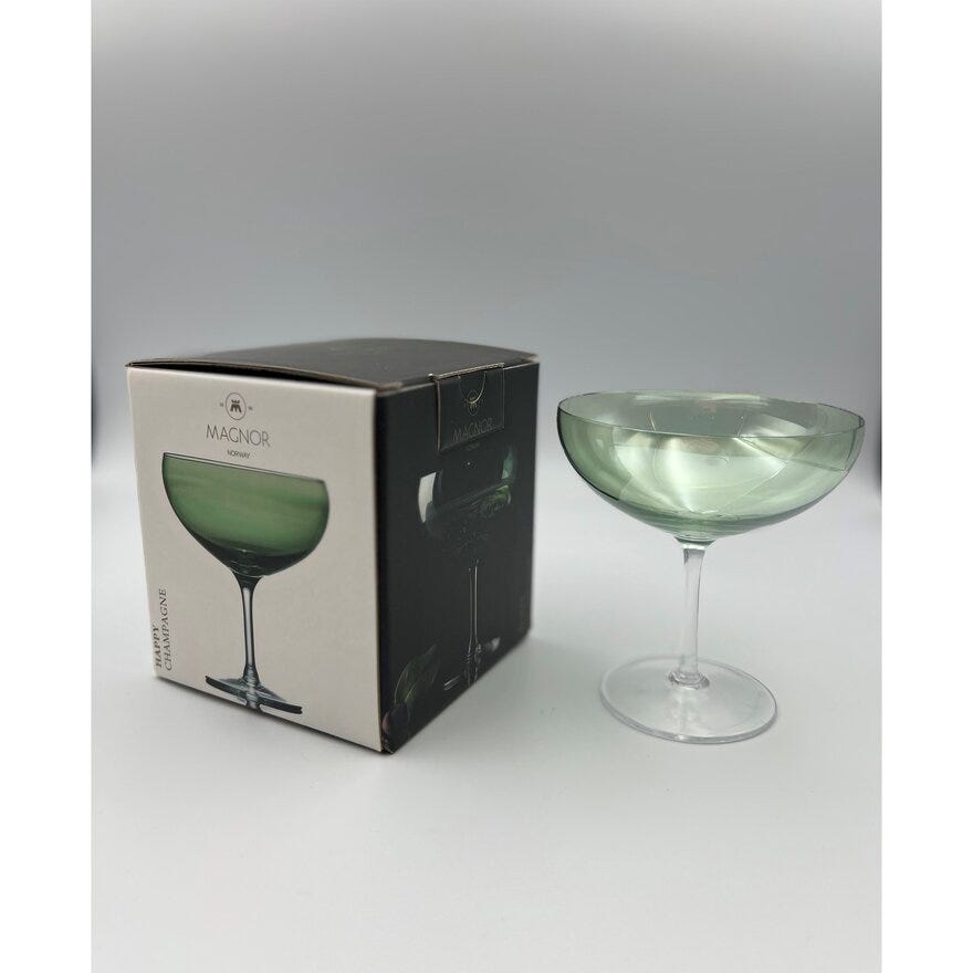 Magnor HAPPY Champagneglass CL28 cm i Grønn