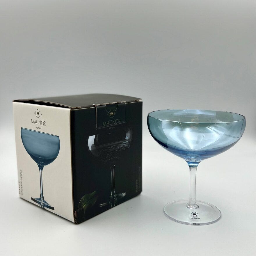 Magnor HAPPY Champagneglass CL28 cm i Blå