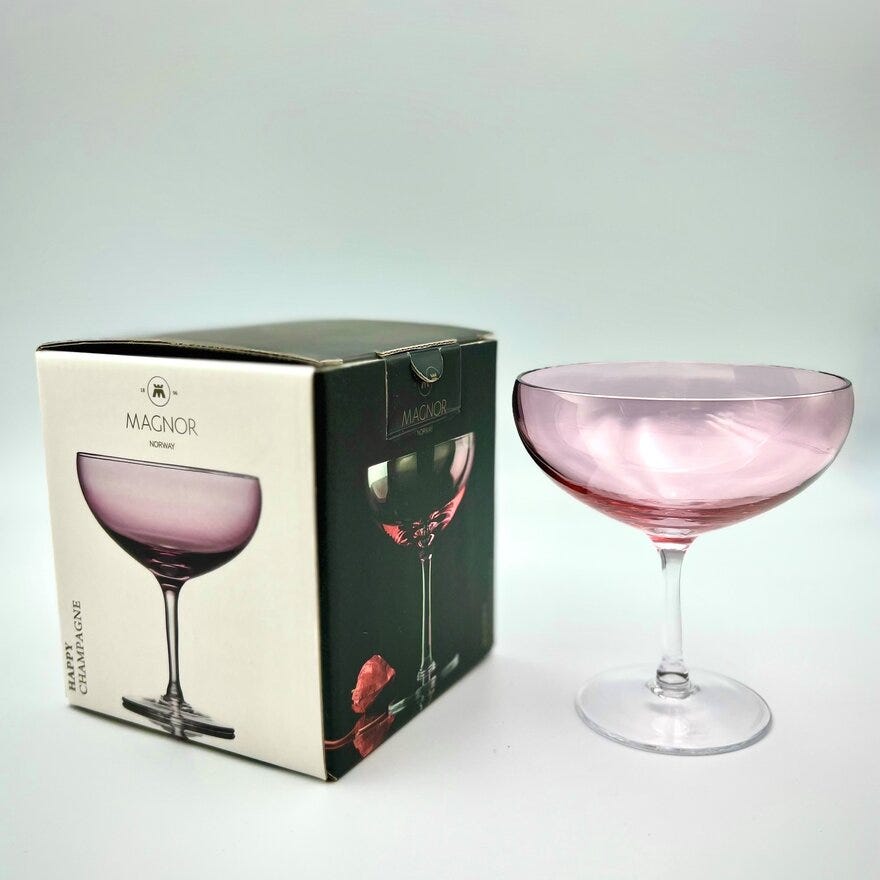 Magnor HAPPY Champagneglass CL28 cm i Rosa