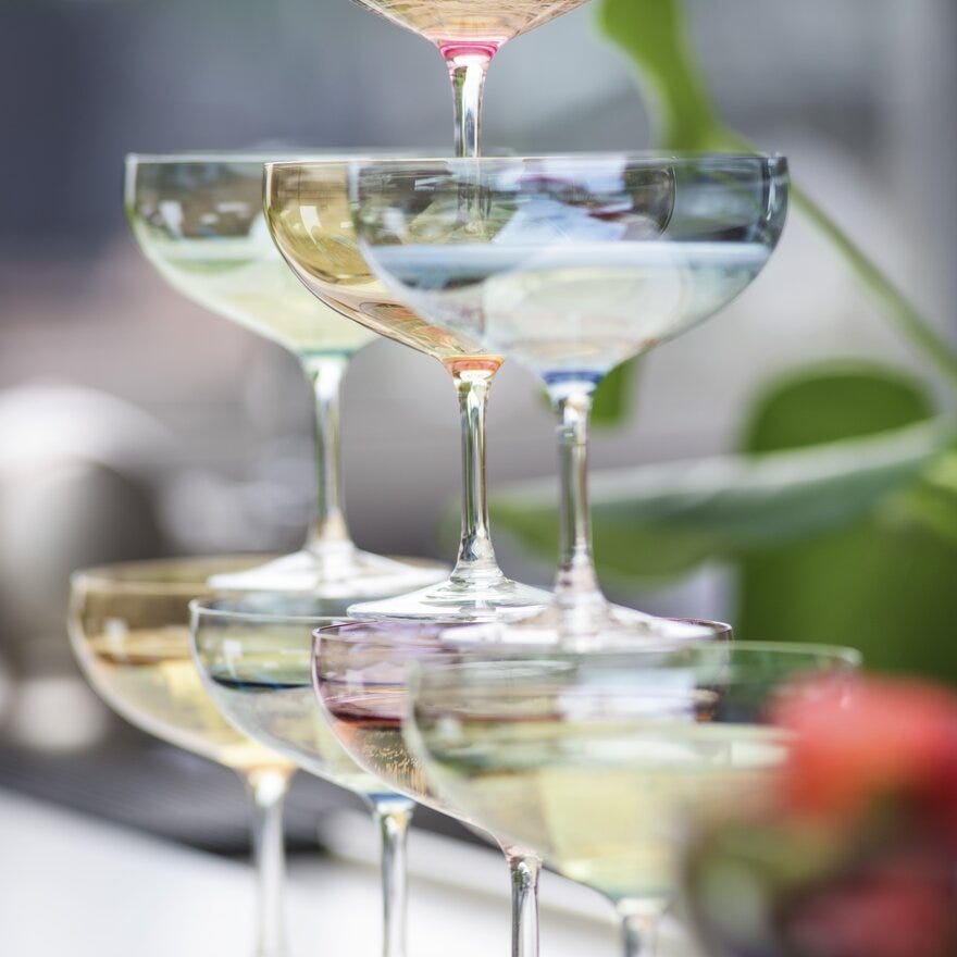 Magnor HAPPY Champagneglass CL28 cm i Gul
