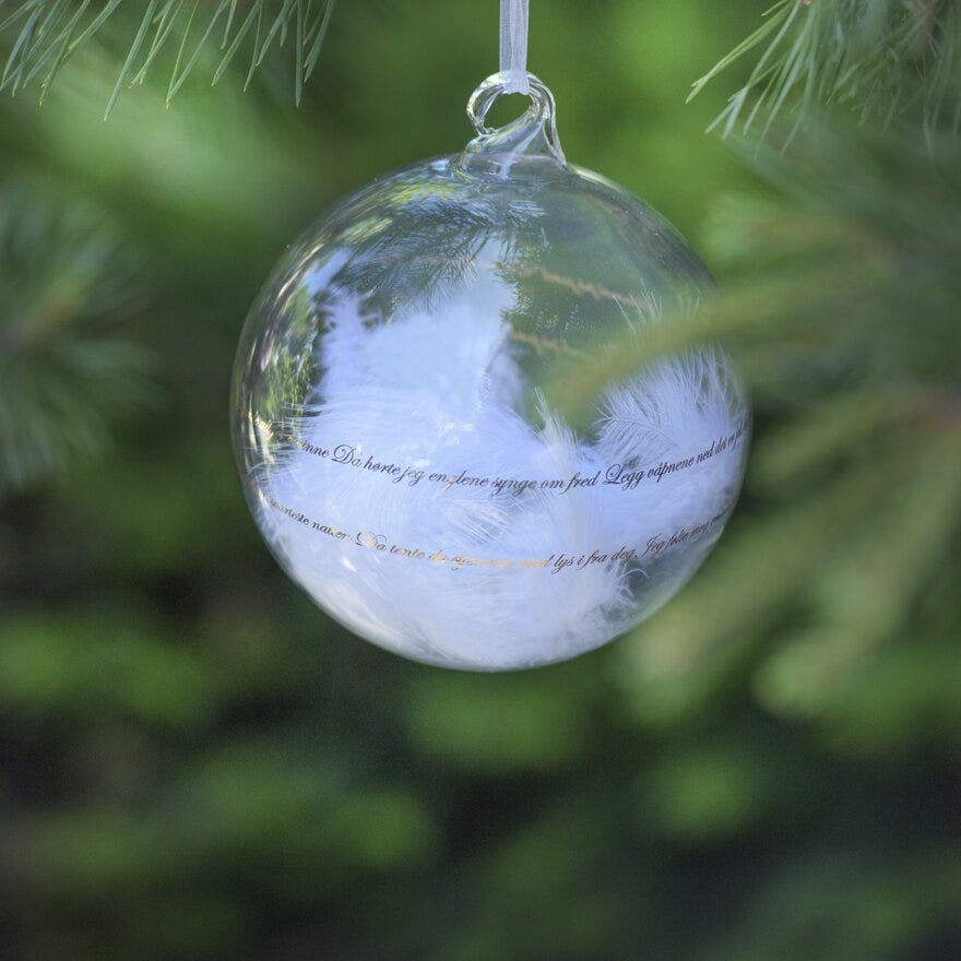 Magnor HIMMEL PÅ JORD Julekule Ø12 cm i Grå