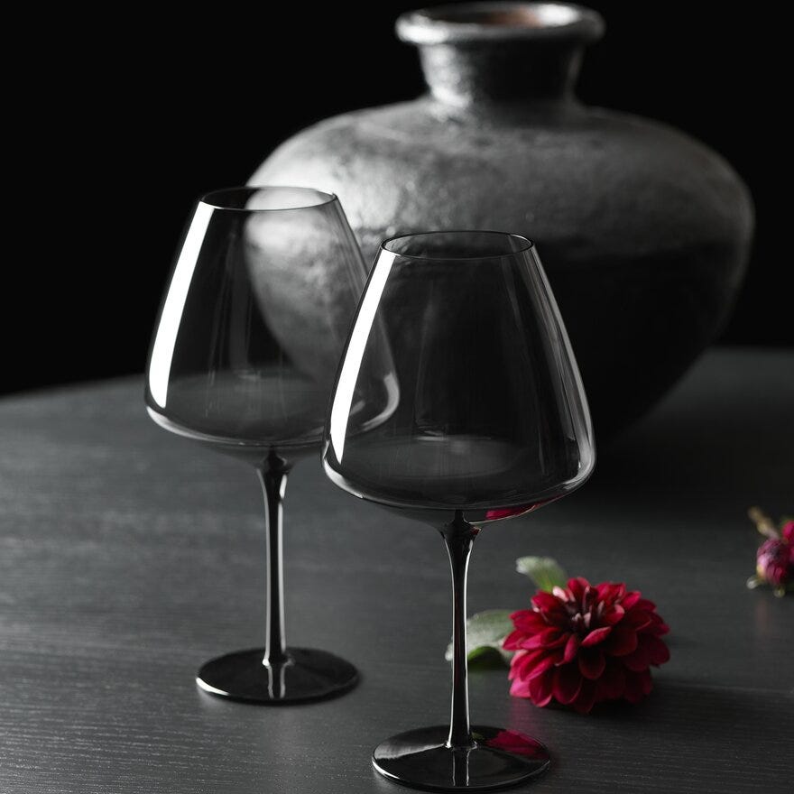 Magnor NOIR XL Vinglass Ø11.5 cm i Grå designet av Halvor Bakke