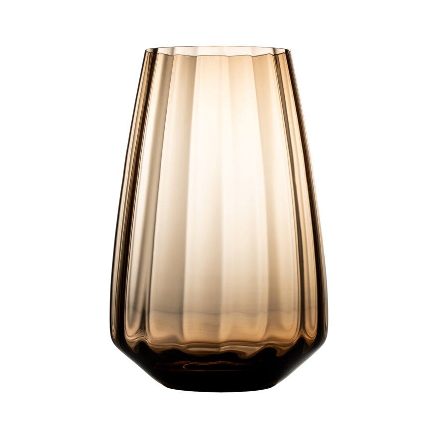 Magnor OPTIQUE Vase H27 cm i Brun designet av Halvor Bakke
