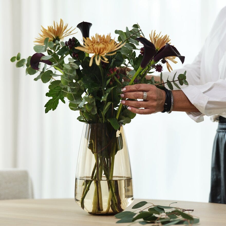 Magnor OPTIQUE Vase H27 cm i Brun designet av Halvor Bakke