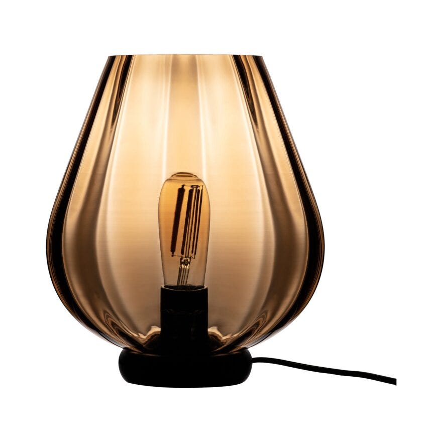 Magnor ROCKS XO Bordlampe H30 cm i Brun designet av Halvor Bakke