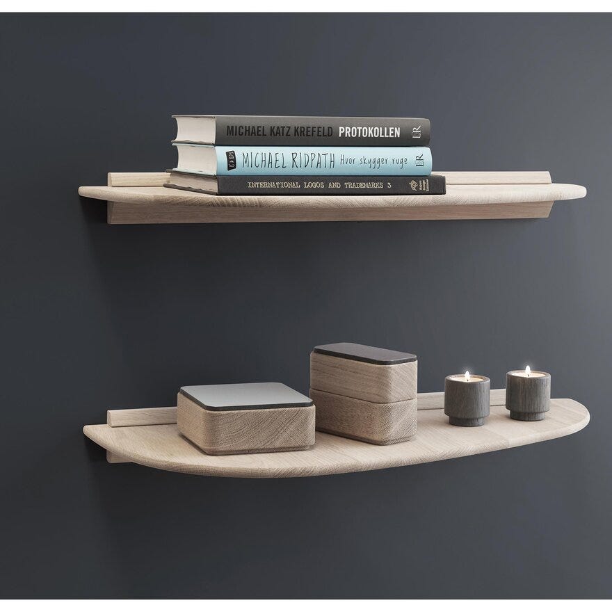 Andersen SHELF 2 Vegghylle 59X10 cm i Beige/natur
