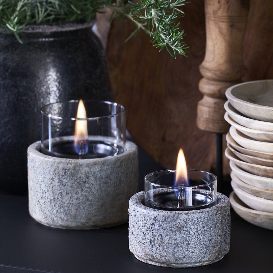 TenderFlame SLATE BY HALVOR BAKKE Bordlykt Ø10.8 cm i Grå designet av Halvor Bakke
