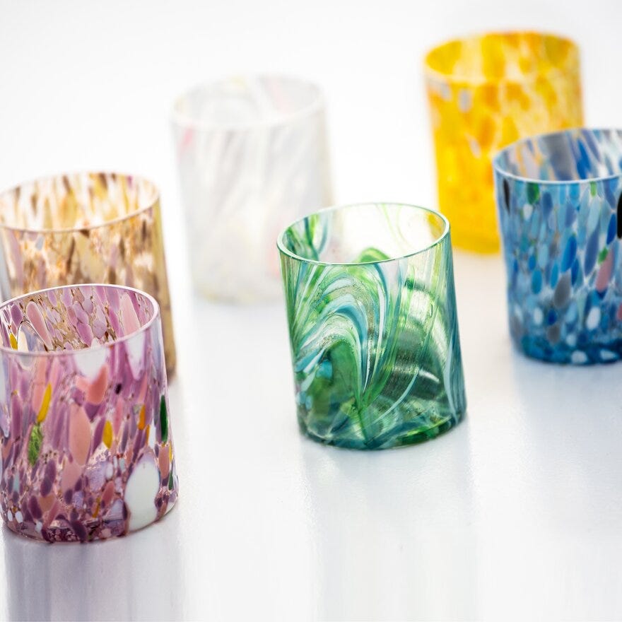 Magnor SWIRL Drikkeglass CL35 cm i Grønn designet av Camilla Prytz
