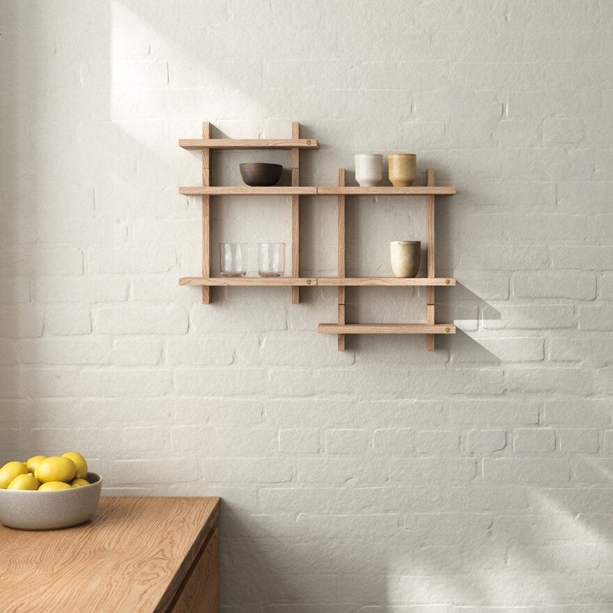 Andersen TREAT SHELF Vegghylle 34x12 cm i Beige/natur