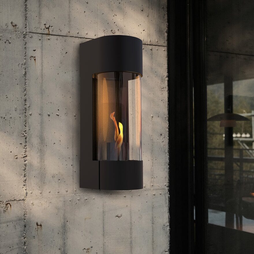 TenderFlame TUBE Peis 30x28 cm i Svart designet av Halvor Bakke