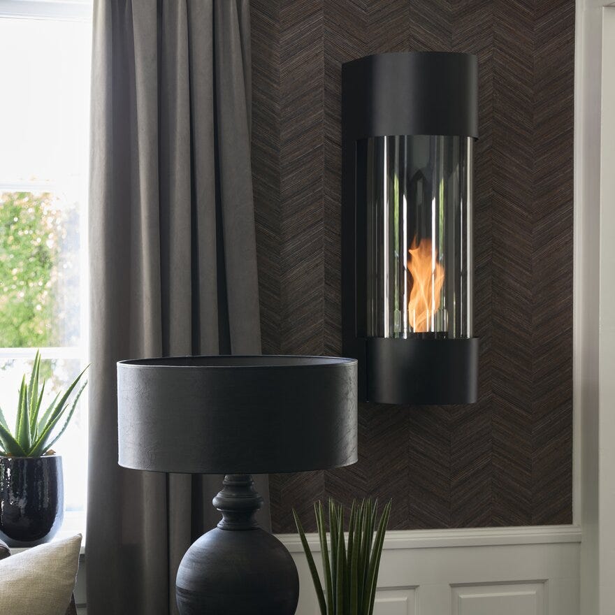 TenderFlame TUBE Peis 30x28 cm i Svart designet av Halvor Bakke