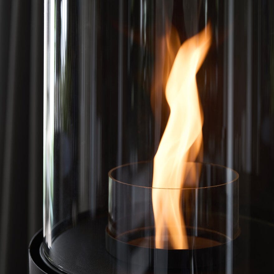 TenderFlame TUBE Peis 30x28 cm i Svart designet av Halvor Bakke