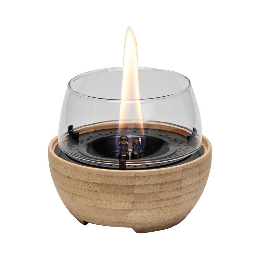 TenderFlame TULIP Bordlykt Ø14 cm i Beige/natur
