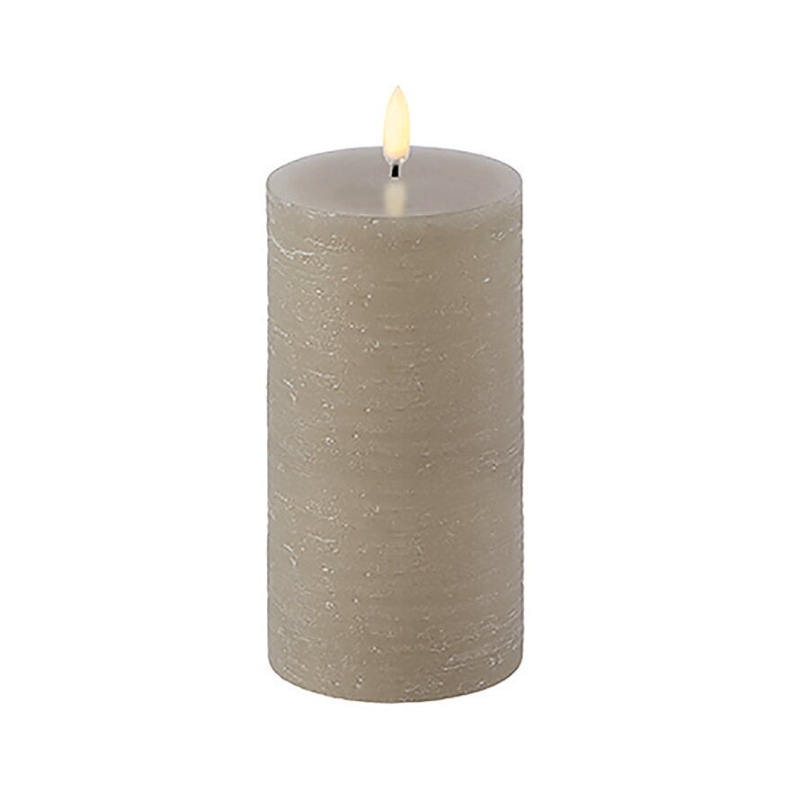 Uyuni Lighting UYUNI LIGHTING LED kubbelys H15 cm i Beige/natur