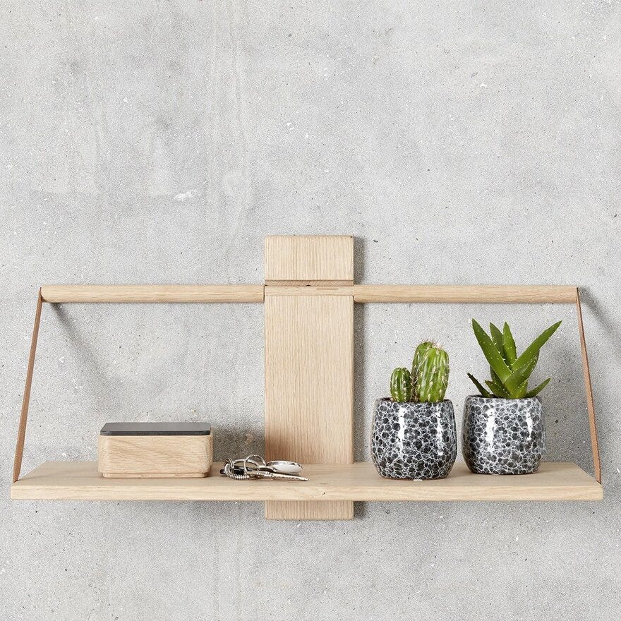 Andersen WOOD-WALL Vegghylle 30X18 cm i Beige/natur