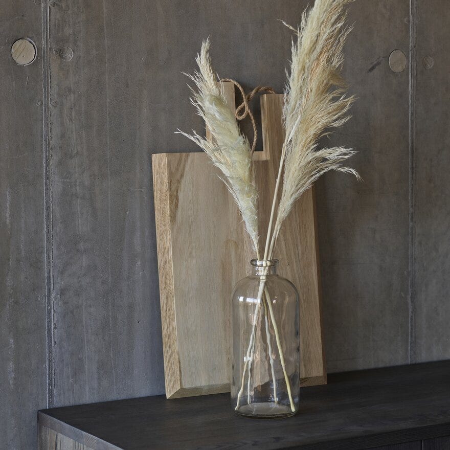 PAMPAS Tørket strå H65 cm i Hvit