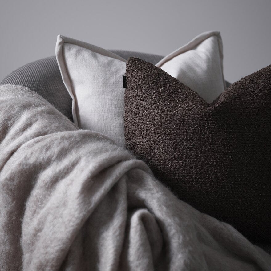 Jakobsdals TIMELESS PLAIN Pynteputetrekk 50x50 cm i Beige/natur
