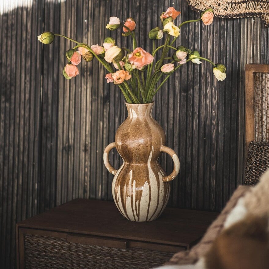 Jakobsdals IMANI Vase H44 cm i Brun designet av Storm Pedersen