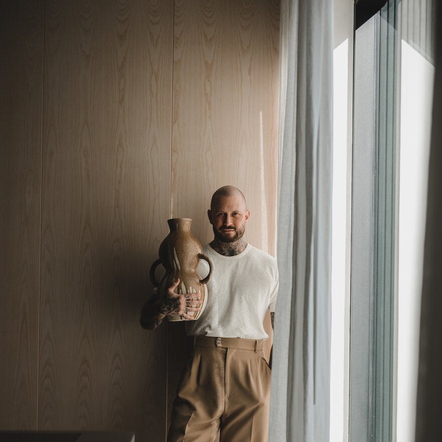 Jakobsdals IMANI Vase H44 cm i Brun designet av Storm Pedersen