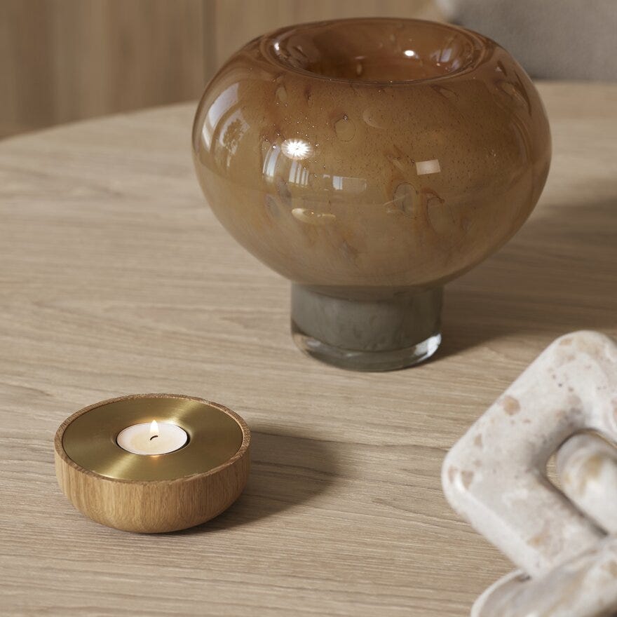 Sindig VORTEX Vase H16 cm i Brun