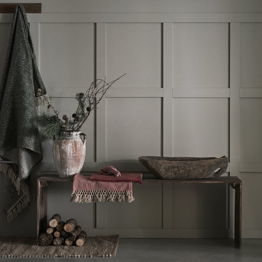 Boel & Jan MINKA Bordløper 40x140 cm i Rød