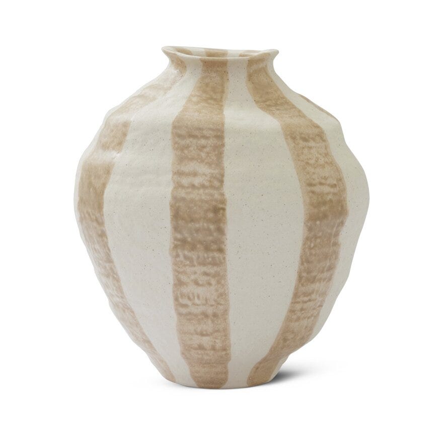 Jakobsdals RAIA Vase H21 cm i Beige/natur