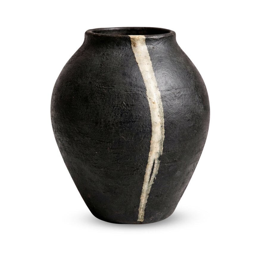Jakobsdals SPLIT Vase H28 cm i Svart