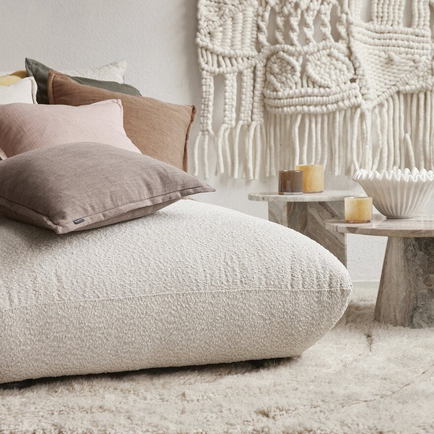 Jakobsdals TIMELESS PLAIN Pynteputetrekk 50x50 cm i Beige/natur