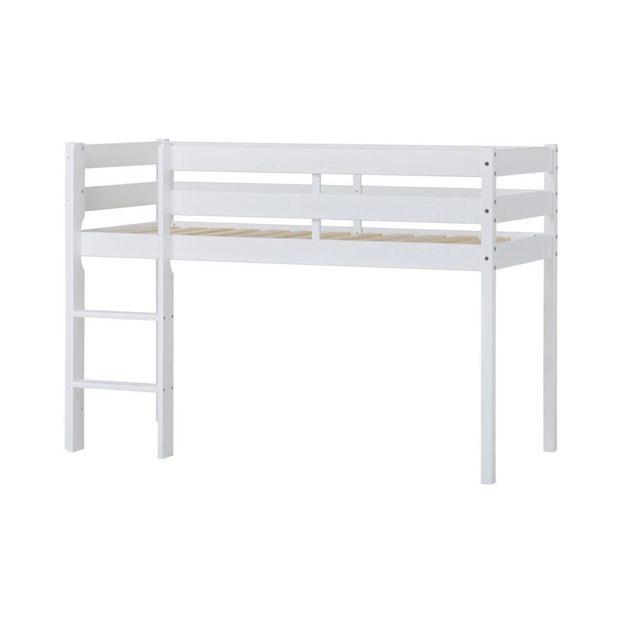 Hoppekids ECO ONE Barneseng halvhøy 70x160 cm i Hvit