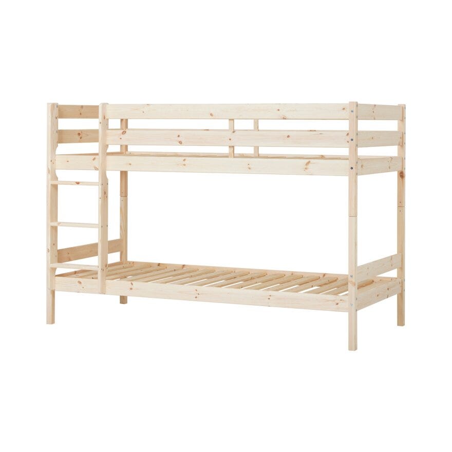 Hoppekids ECO ONE Køyeseng 90x200 cm i Beige/natur