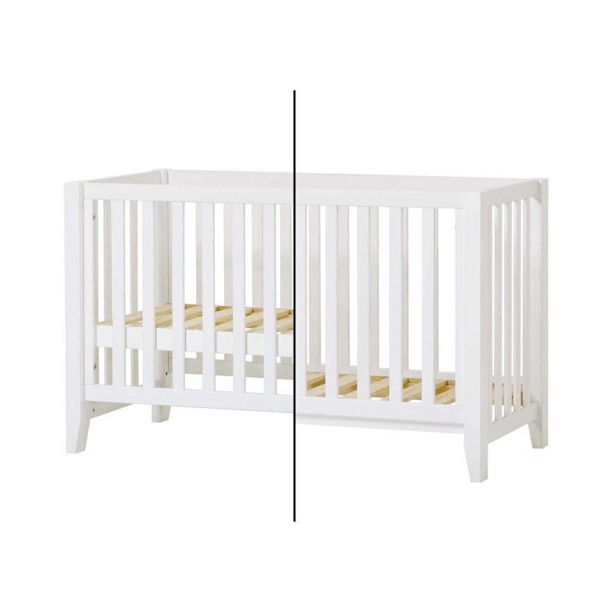 Hoppekids ECO ONE Sprinkelseng 60x120 cm i Hvit