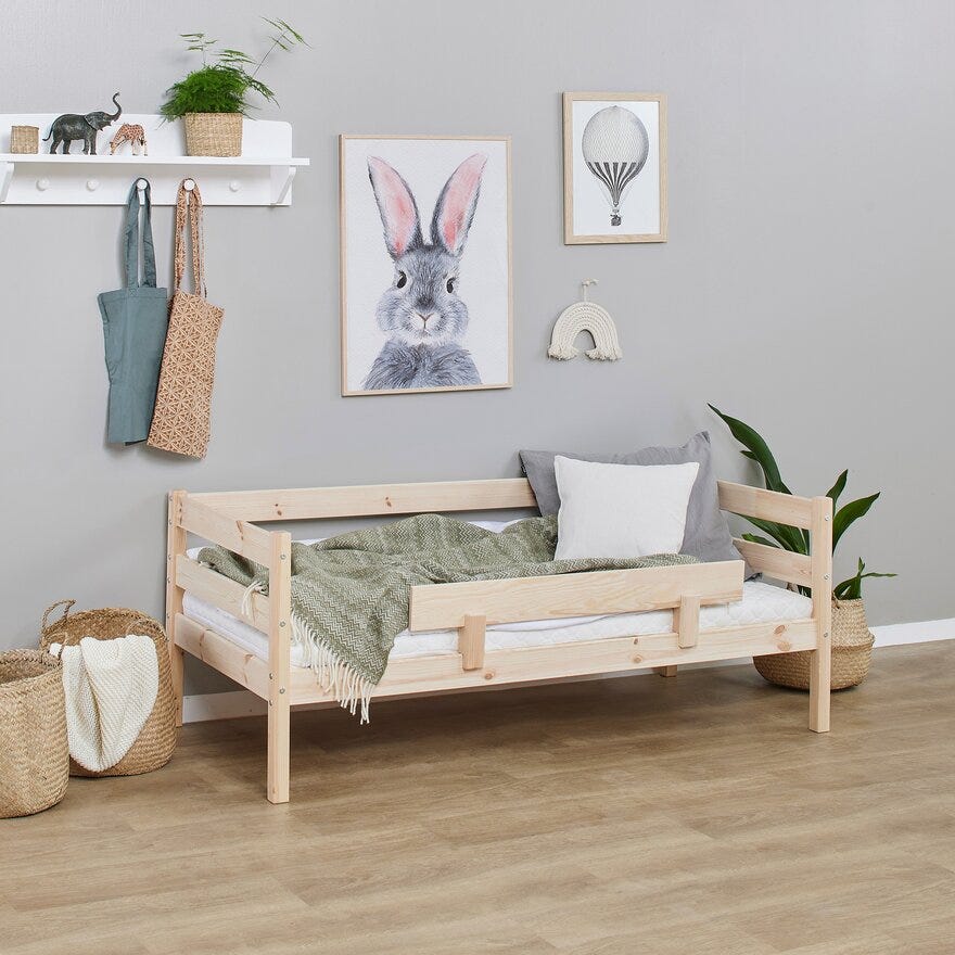 Hoppekids ECO ONE Sengehest B:100 cm i Beige/natur