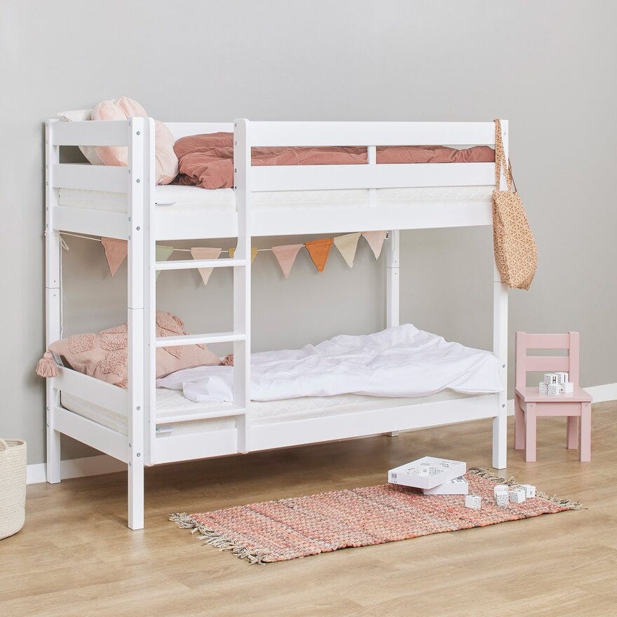 Hoppekids ECO ONE Køyeseng 70x160 cm i Hvit