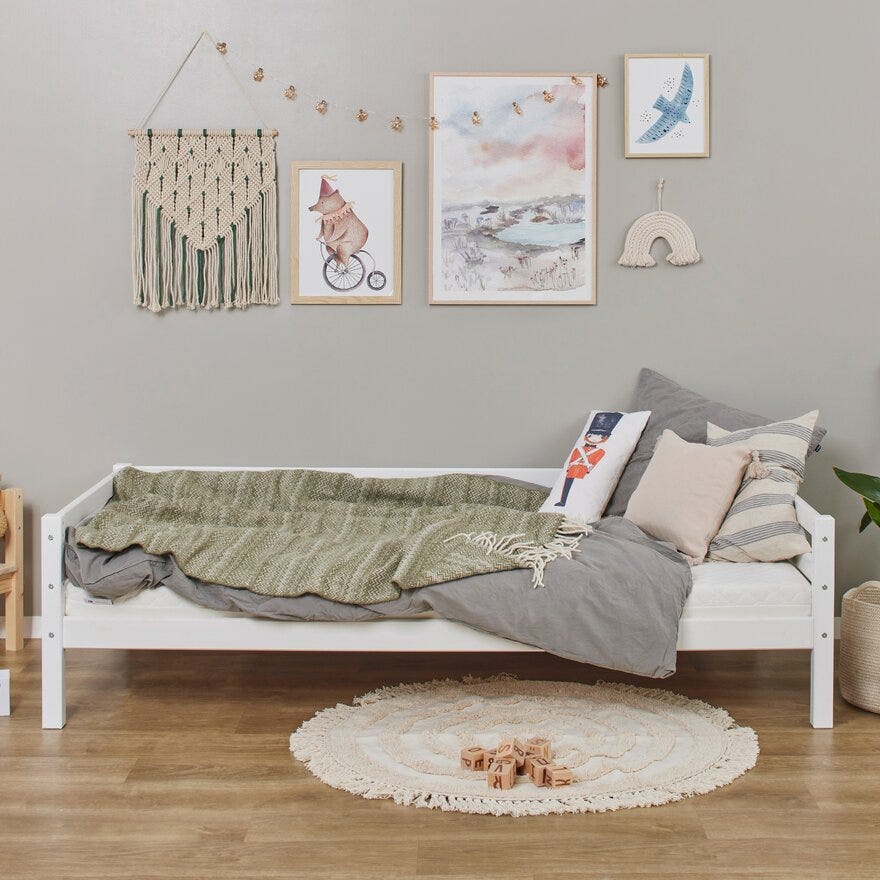 Hoppekids ECO ONE Barneseng 90x200 cm i Hvit