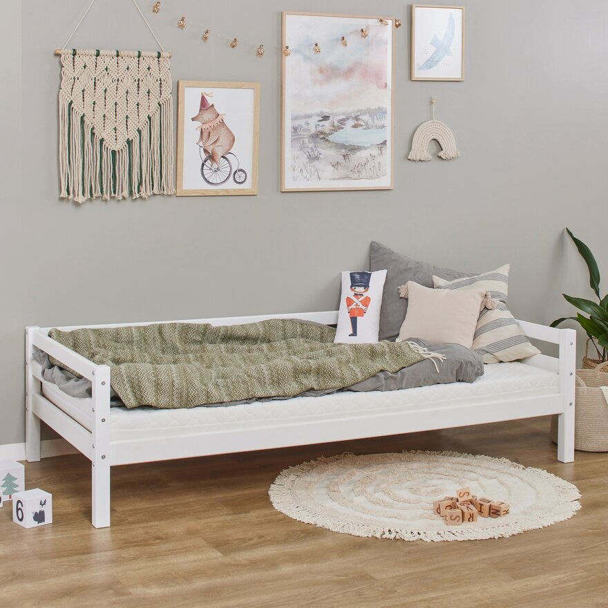 Hoppekids ECO ONE Barneseng 90x200 cm i Hvit