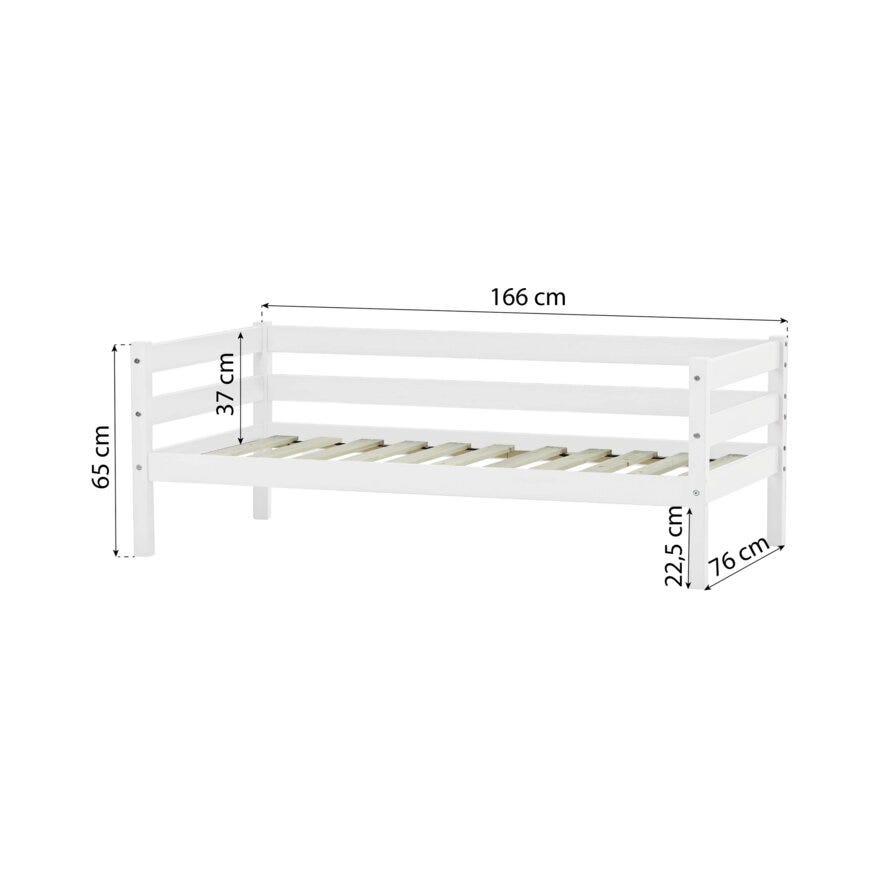 Hoppekids ECO ONE Barneseng junior 70x160 cm i Hvit