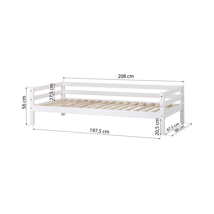 Hoppekids ECO ONE Barneseng 90x200 cm i Hvit