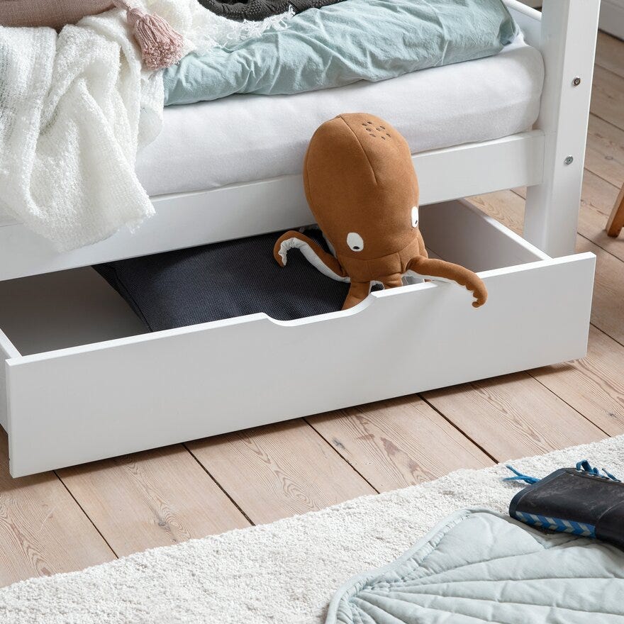 Hoppekids ONE Sengeskuff 70x160 cm i Hvit