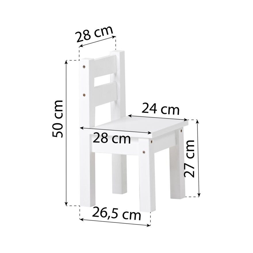 Hoppekids ONE Barnestol 28x28 cm i Hvit
